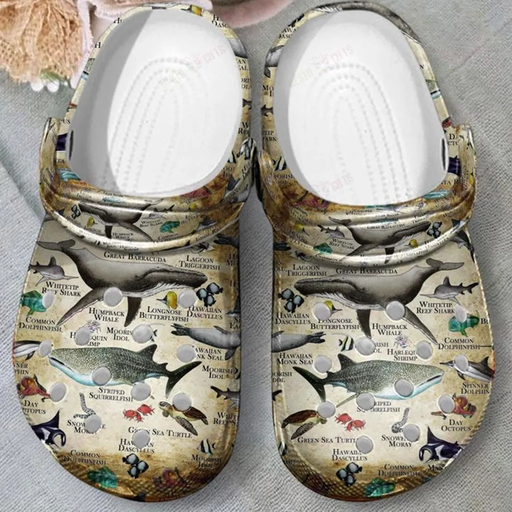 Hawaiian Animals Crocs, Personalized Crocs Classic Clogs