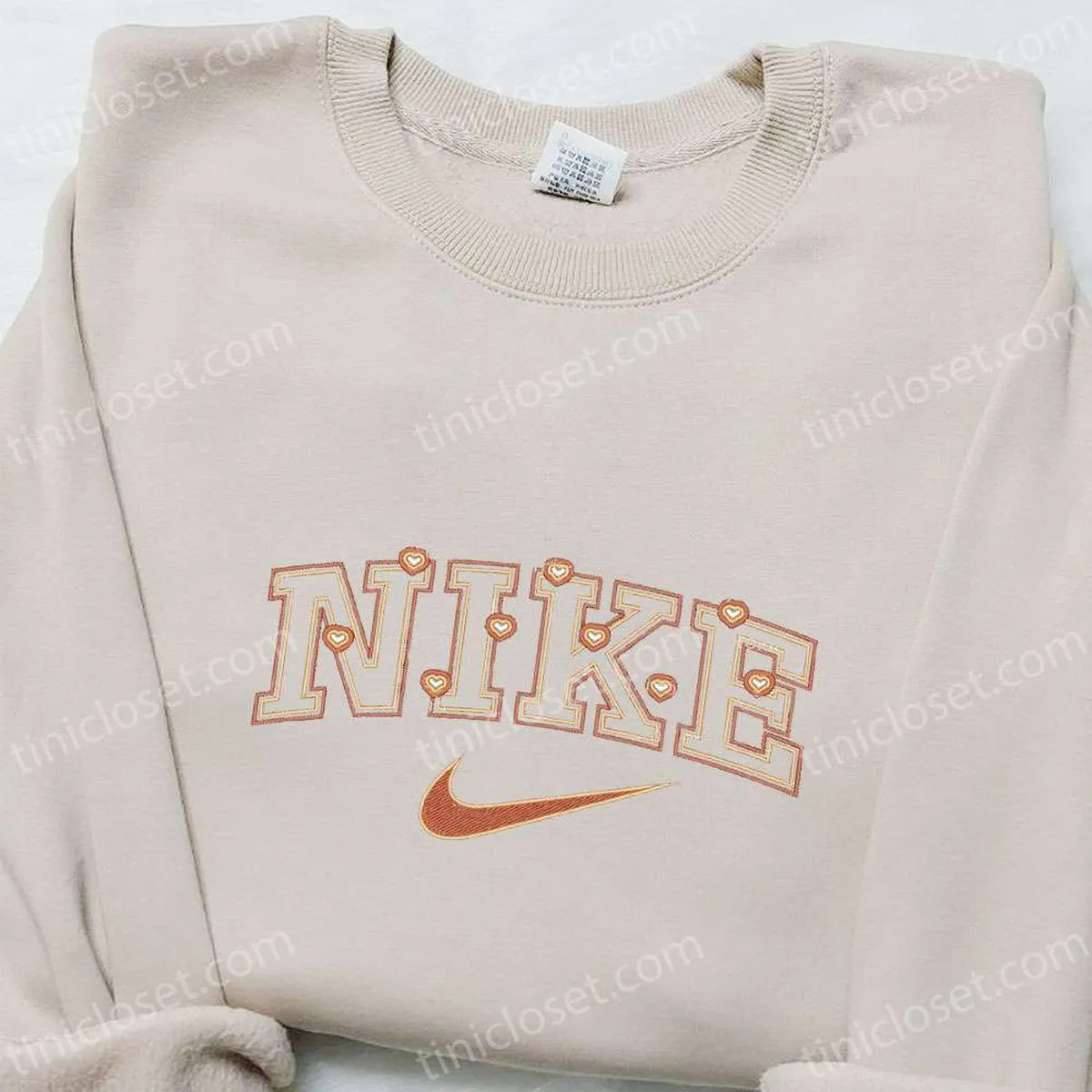 Hearts x Nike Embroidered Sweatshirt, Nike Inspired Embroidered T-shirt, Best Valentine? Day Gift Ideas