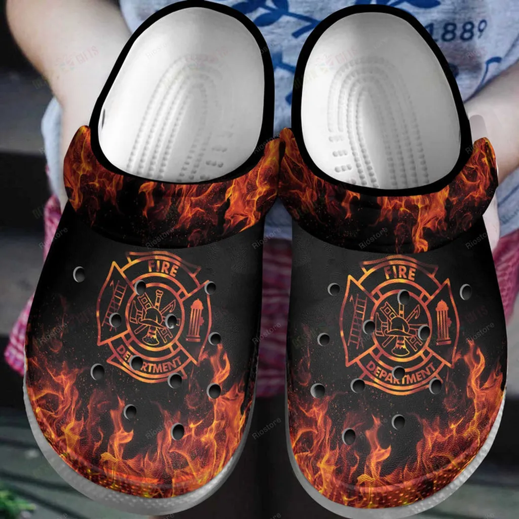 Heat Flame Fire Department Crocs Classic Clogs