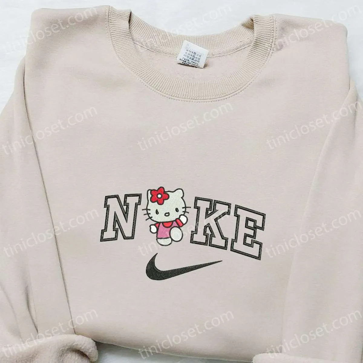 Hello Kitty x Nike Embroidered Shirt, Nike Inspired Embroidered Hoodie, Best Gift Ideas