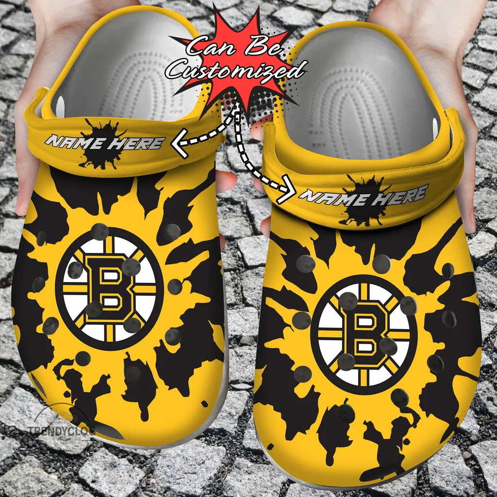 Hockey Crocs Personalized BBruins Color Splash Clog