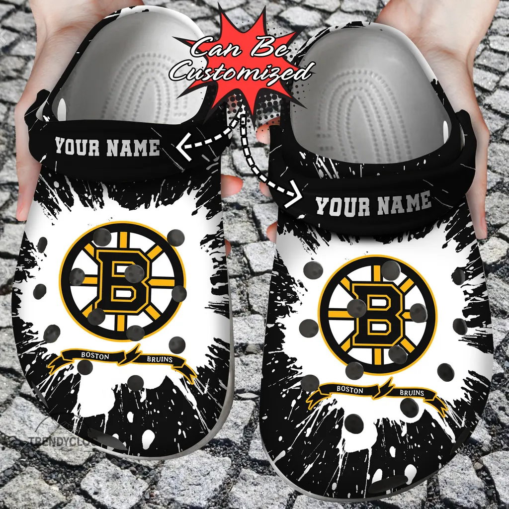 Hockey Crocs Personalized BBruins Team Clog