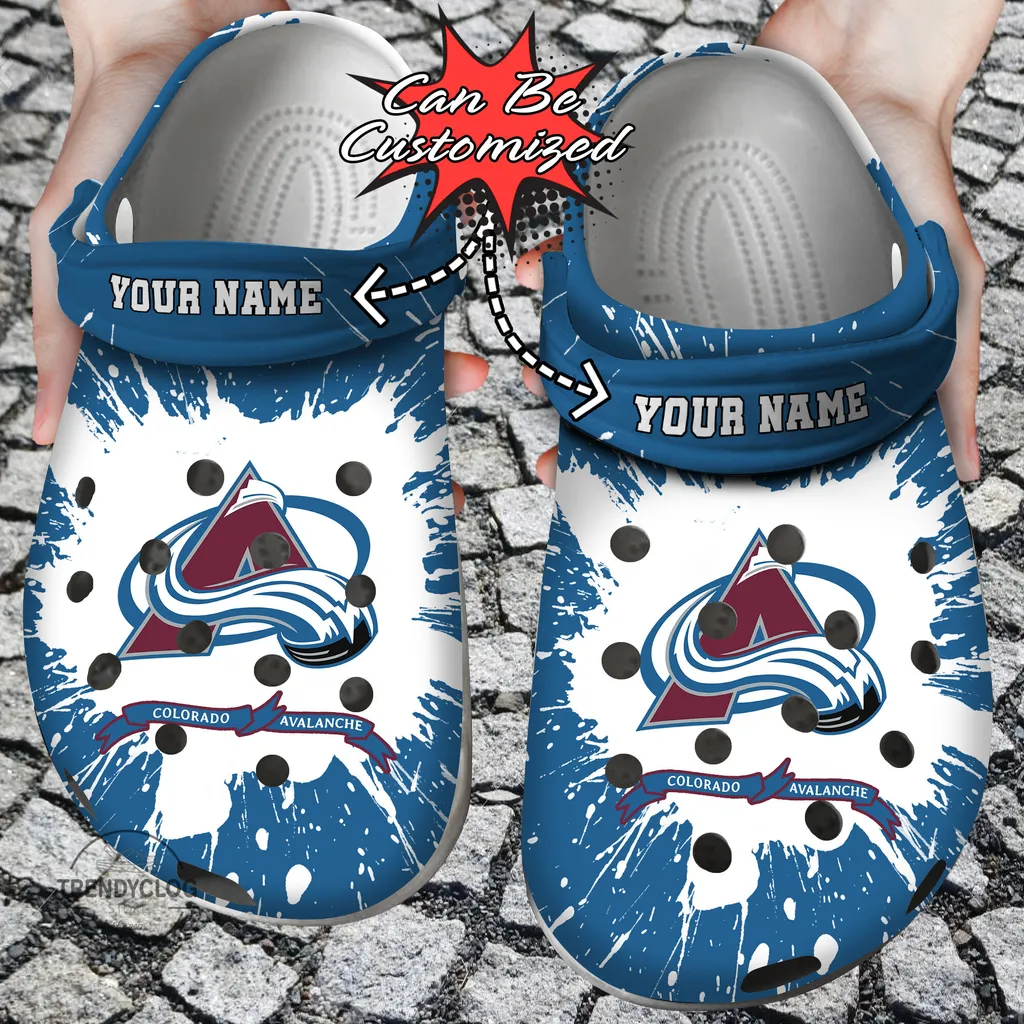 Hockey Crocs Personalized CAvalanche Team Clog