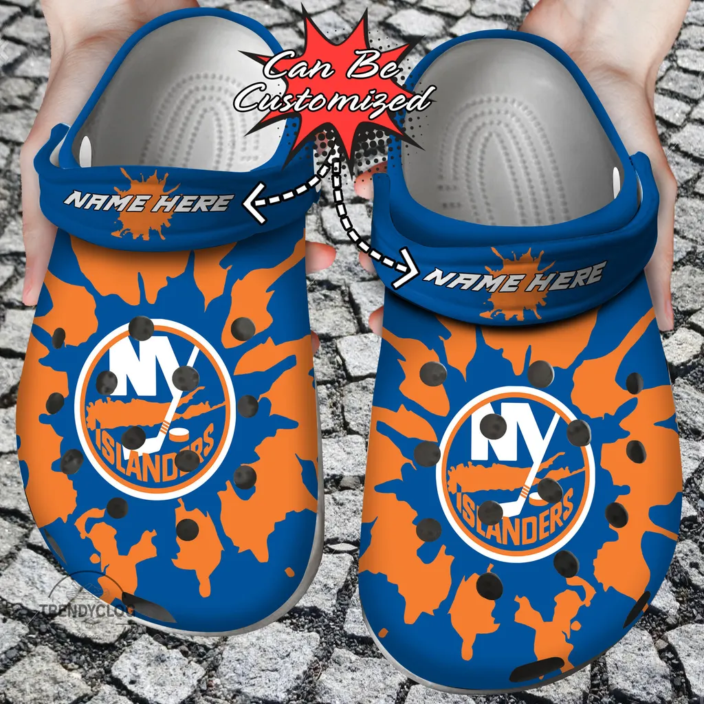 Hockey Crocs Personalized NY Islanders Color Splash Clog