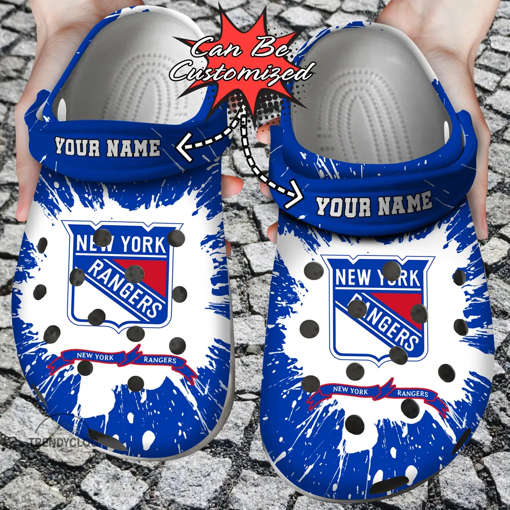 Hockey Crocs Personalized NY Rangers Team Clog