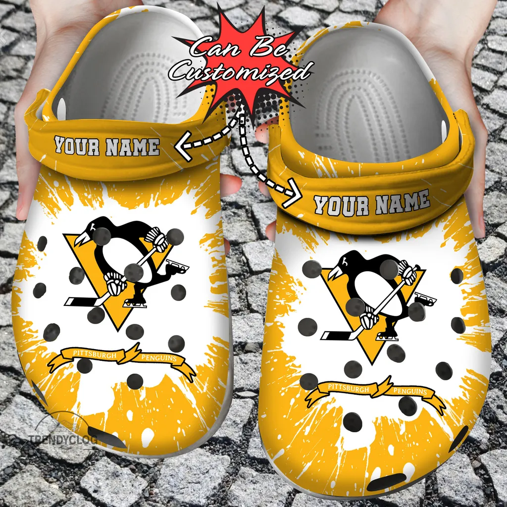 Hockey Crocs Personalized PPenguins Team Clog