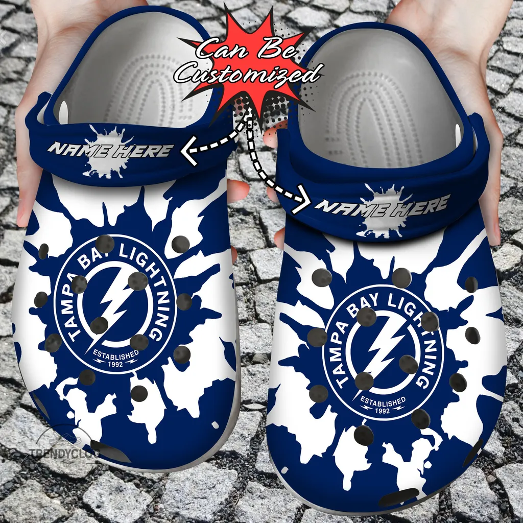 Hockey Crocs Personalized TB Lightning Color Splash Clog