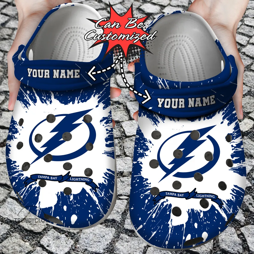 Hockey Crocs Personalized TB Lightning Team Clog