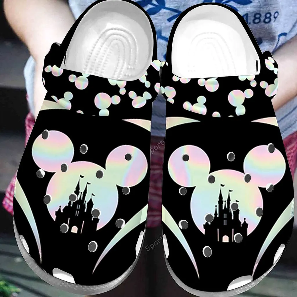 Holographic Disney Land Mickey Mouse Clogs