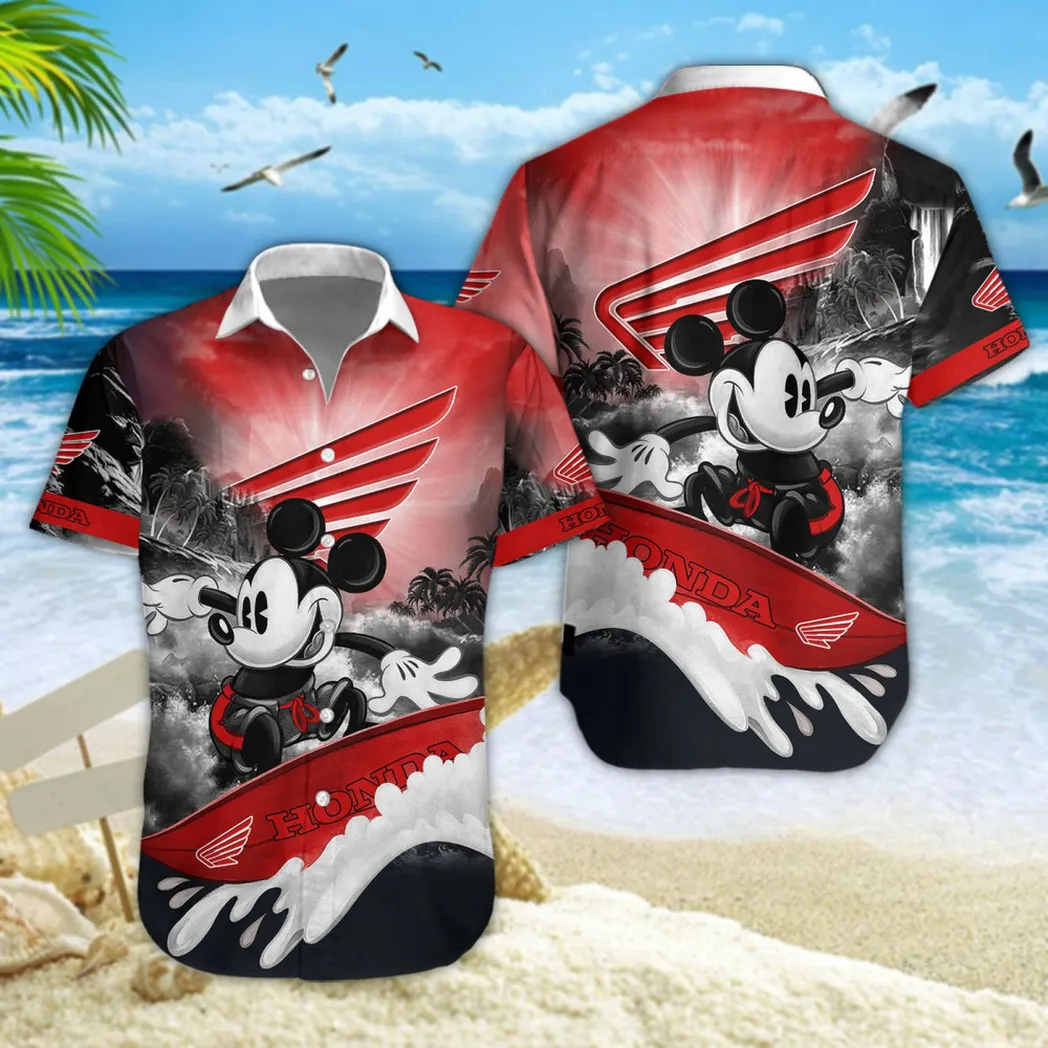 Honda Motorcycle Hawaiian Shirt Style Classic Oversized Hawaiian