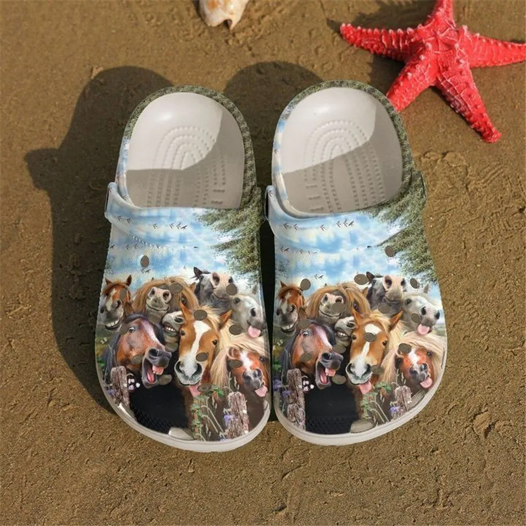 Horse Happy Crocs Classic Clogs