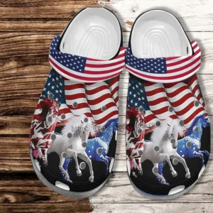 Horses America Flag Croc