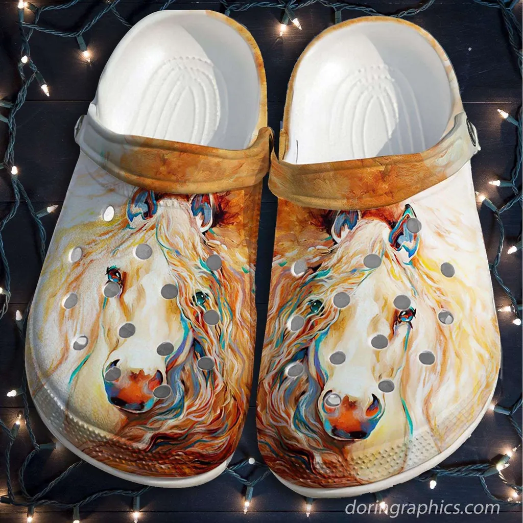 Horses Girl Art Crocs Crocband Clog