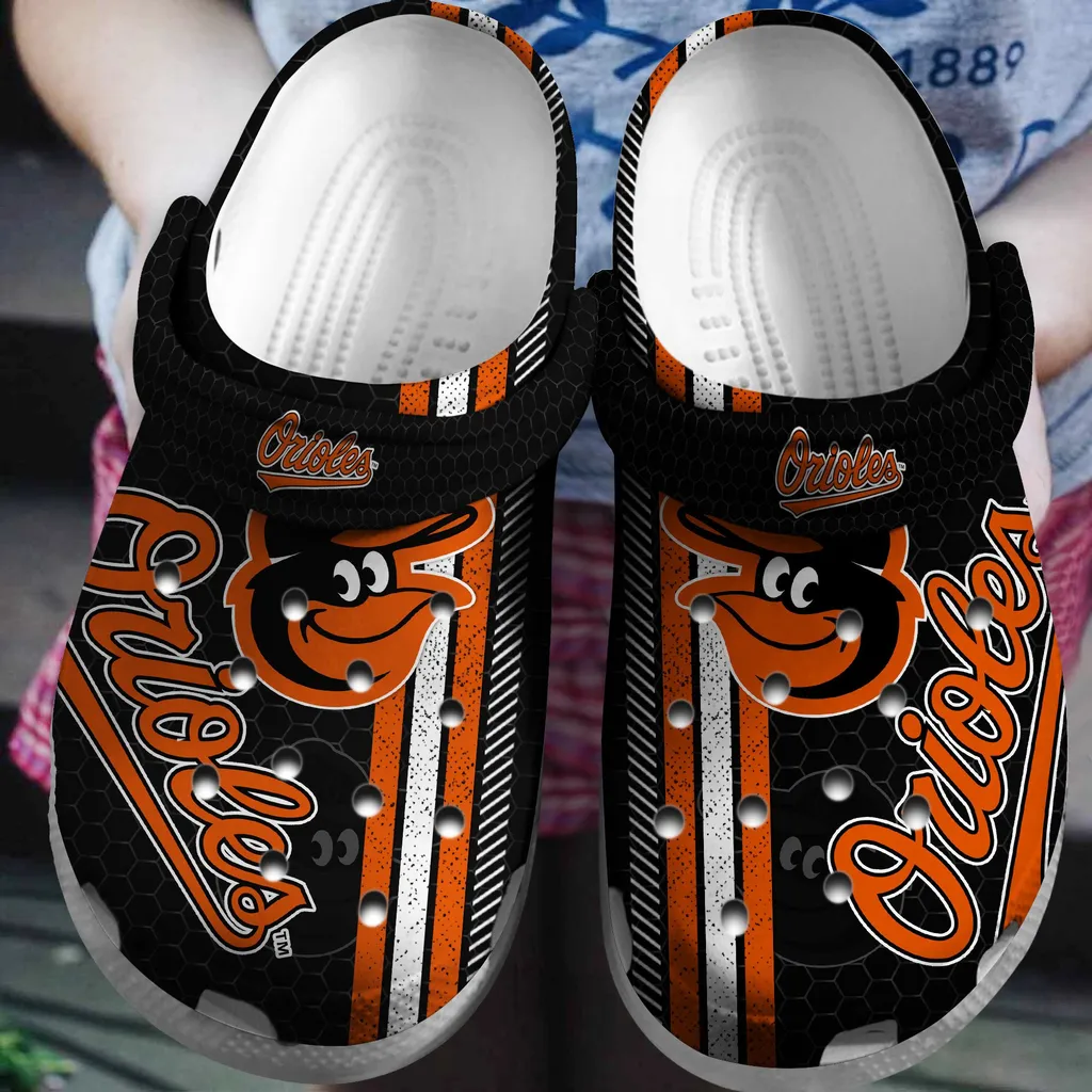 Hot Mlb Team Baltimore Orioles Orange-Black Crocs Clog