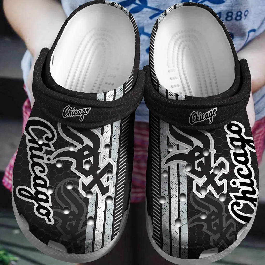 Hot Mlb Team Chicago White Sox Black-White Crocs Clog