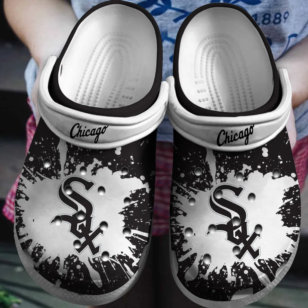 Hot Mlb Team Chicago White Sox White-Black Crocs Clog