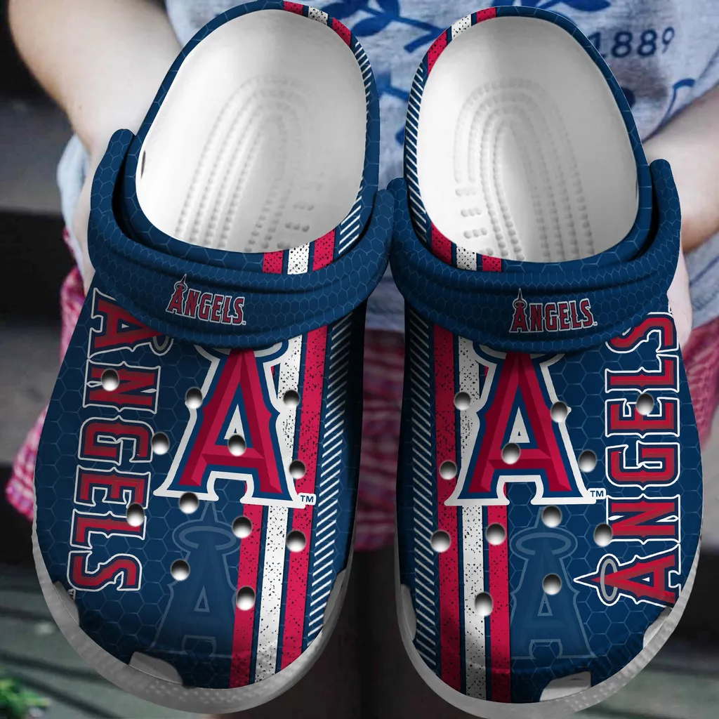 Hot Mlb Team Los Angeles Angels Blue Crocs Clog