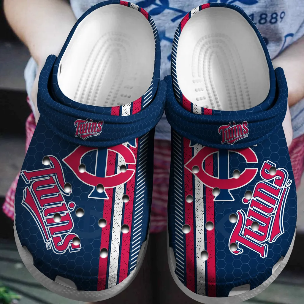 Hot Mlb Team Minnesota Twins Navys Crocs Clog