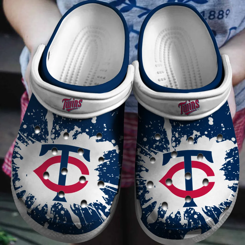 Hot Mlb Team Minnesota Twins White-Navy Crocs Clog