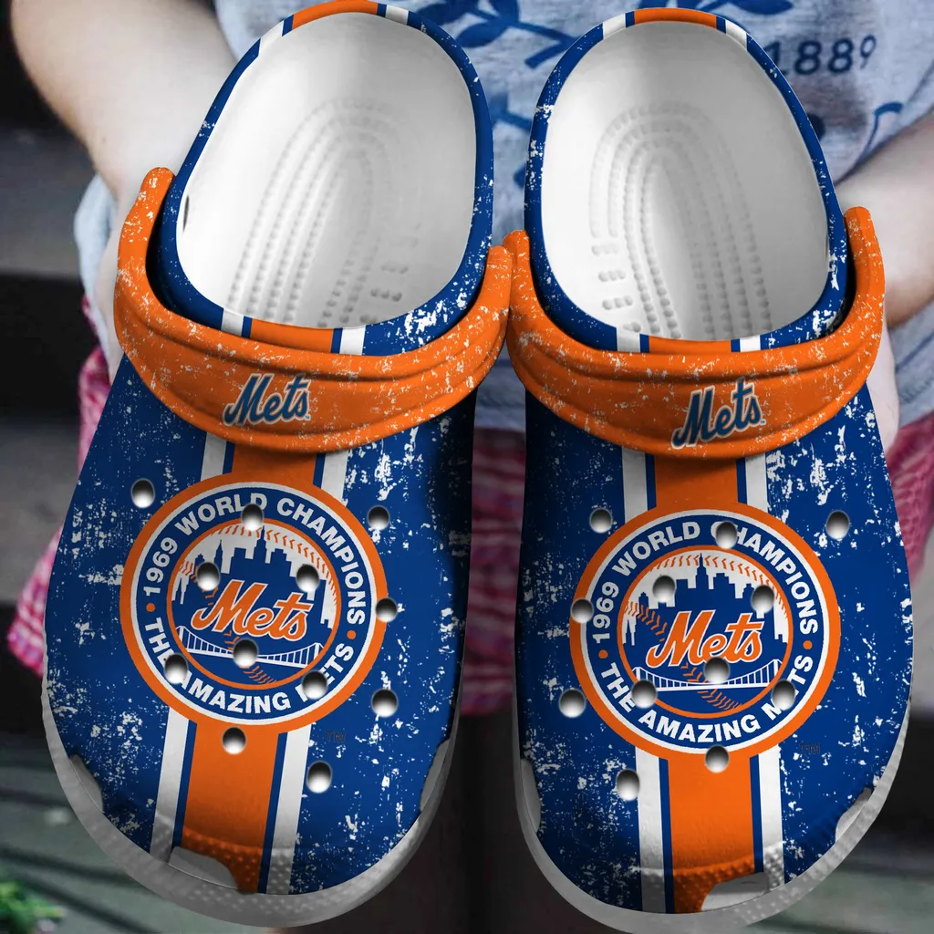 Hot Mlb Team New York Mets 1969 World Champions The Amazing Mets Crocs Clog