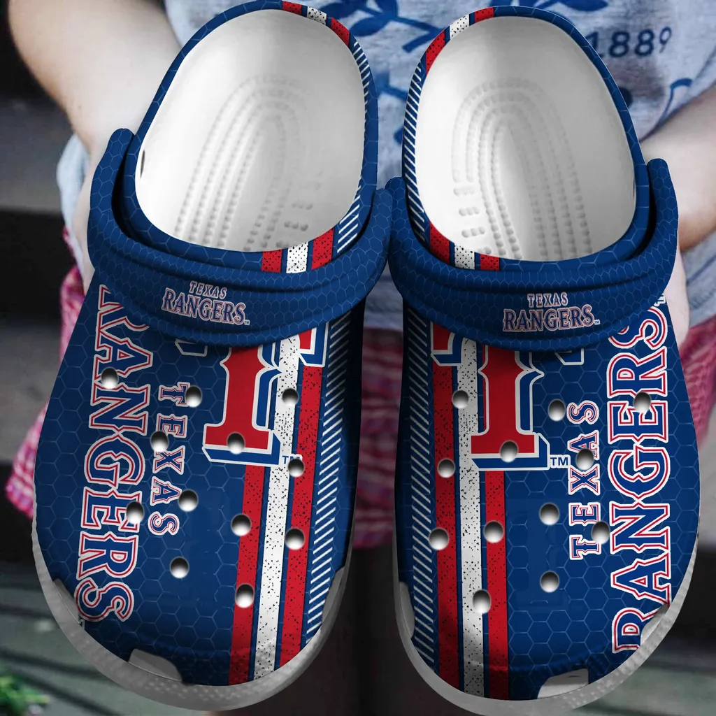 Hot Mlb Team Texas Rangers Blue Crocs Clog