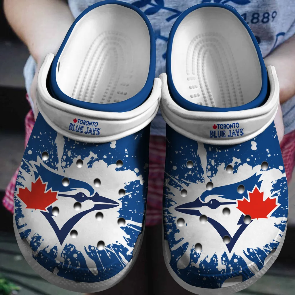 Hot Mlb Team Toronto Blue Jays Blue-White Crocs Clog