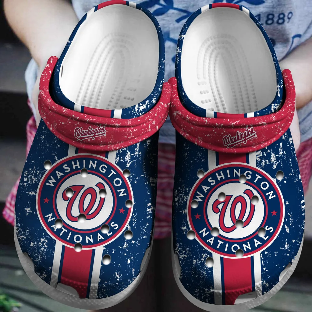 Hot Mlb Team Washington Nationals Red-Navy Crocs Clog