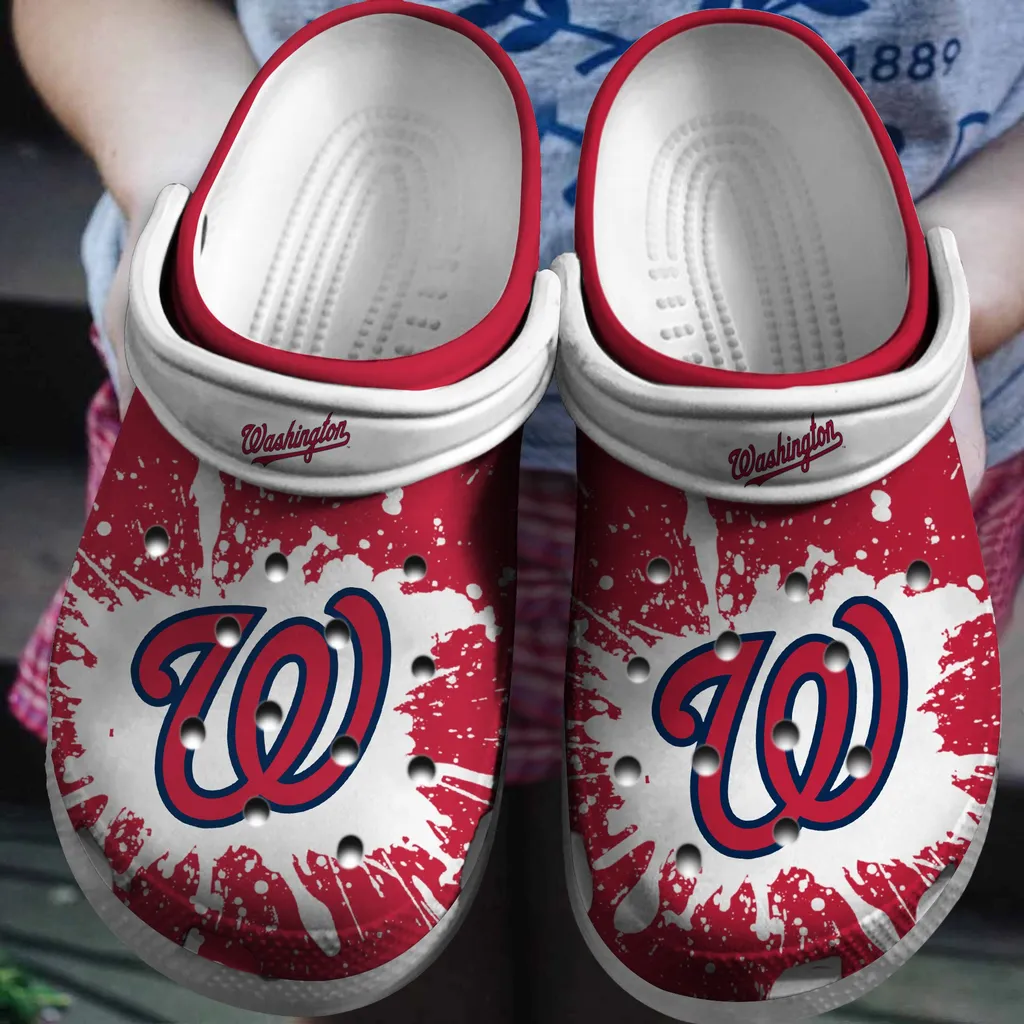 Hot Mlb Team Washington Nationals Red-White Crocs Clog