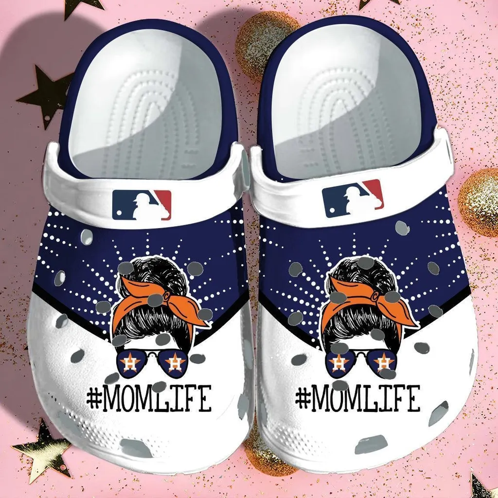 Houston Astros Mlb Mom Life Gift For Fan Rubber Crocs Clog