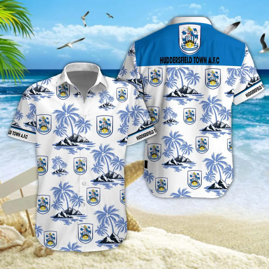 Huddersfield Town Hawaiian Shirt Style Classic Oversized Hawaiian