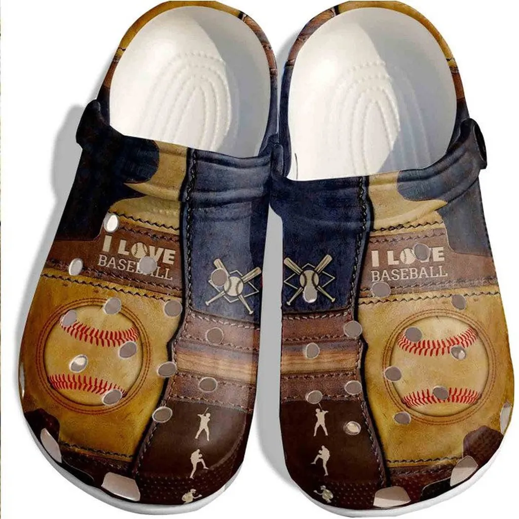 I Love Baseball Crocs Classic Clogs