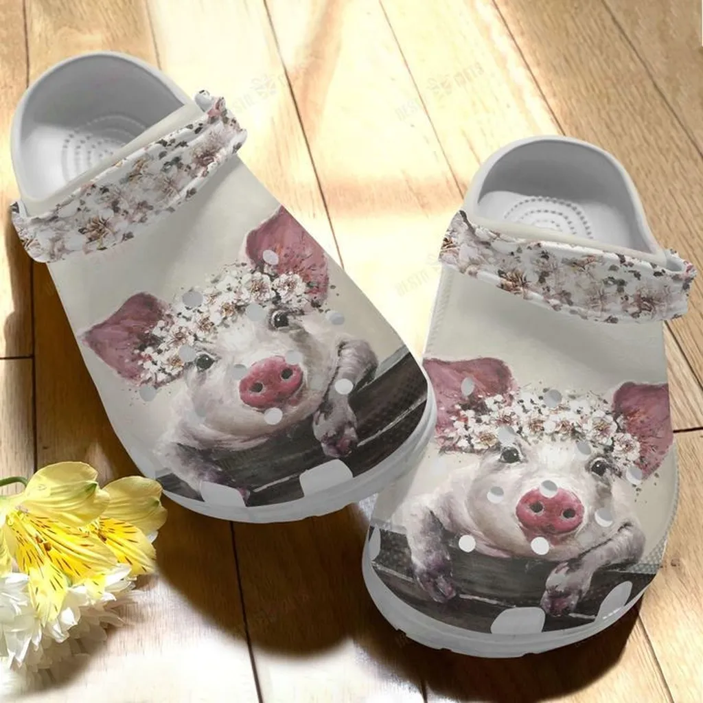 I Love Pig Crocs, Personalized Crocs Classic Clogs