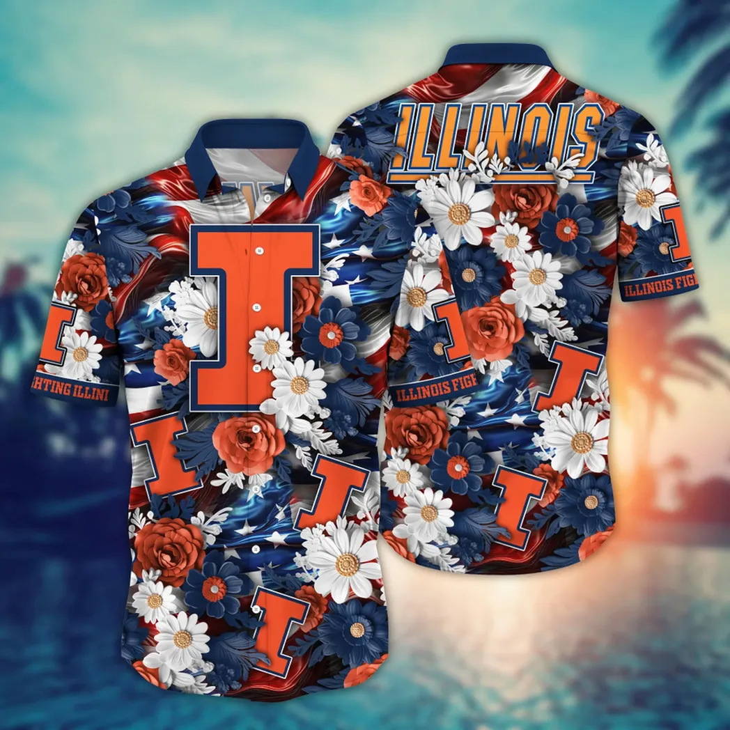 Illinois Fighting Illini NCAA Aloha Hawaiian Shirt, Summer VPHWA2451153377