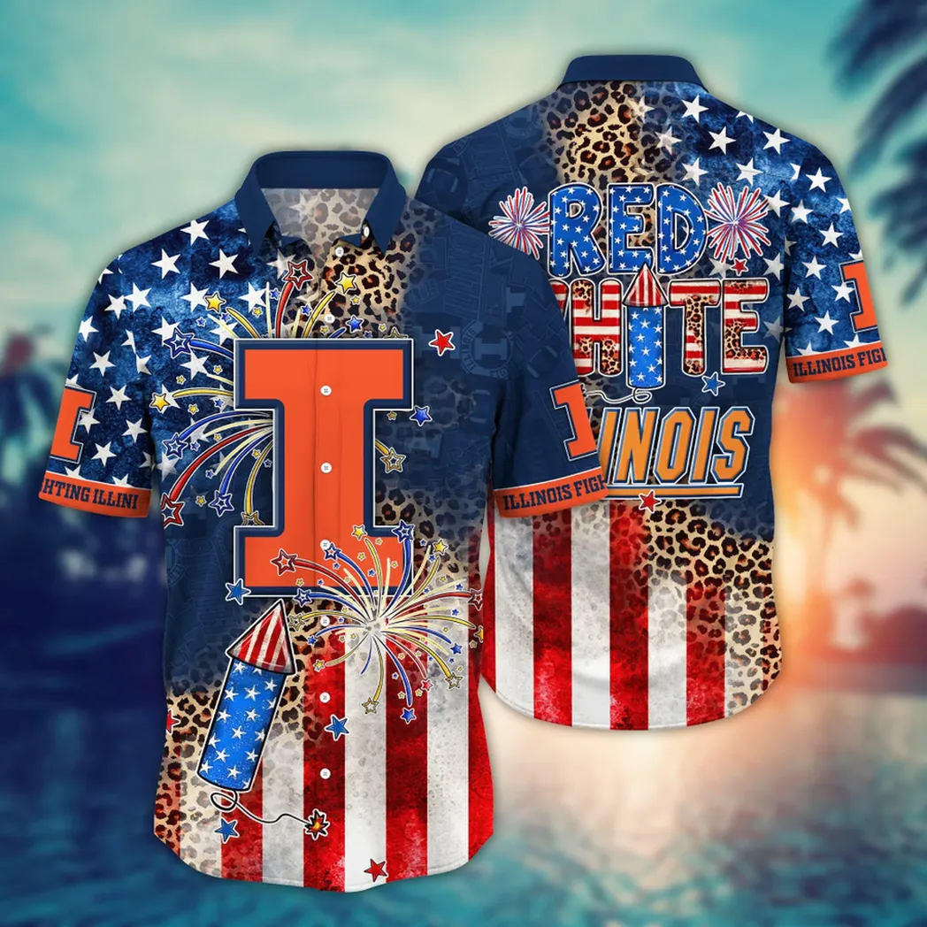 Illinois Fighting Illini NCAA Aloha Hawaiian Shirt, Summer VPHWA2451153417