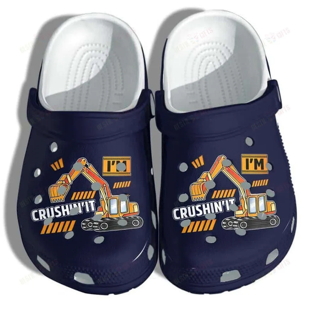 Im Crushin It Excavator Funny Crocs, Personalized Crocs Classic Clogs