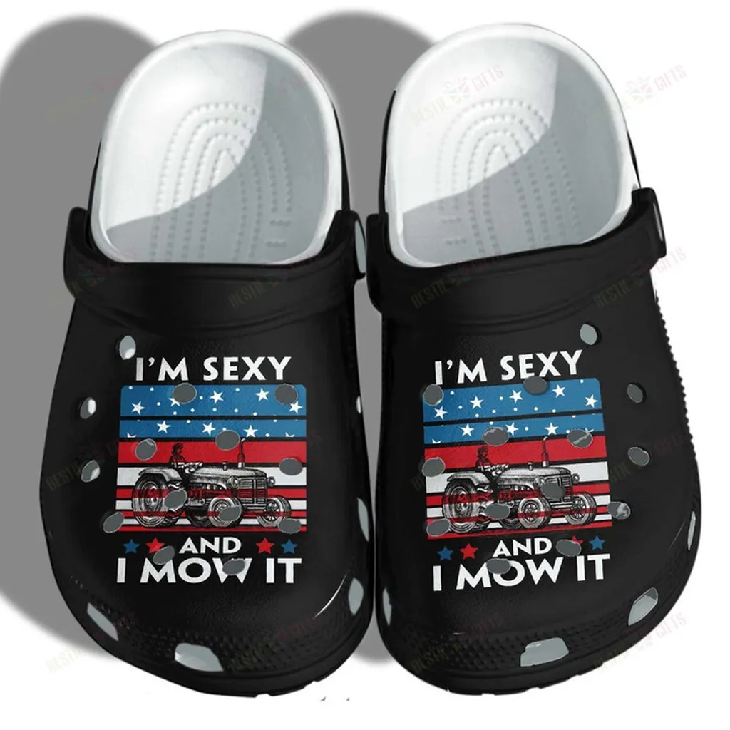 Im Sexy And I Mow It Funny Crocs Classic Clogs