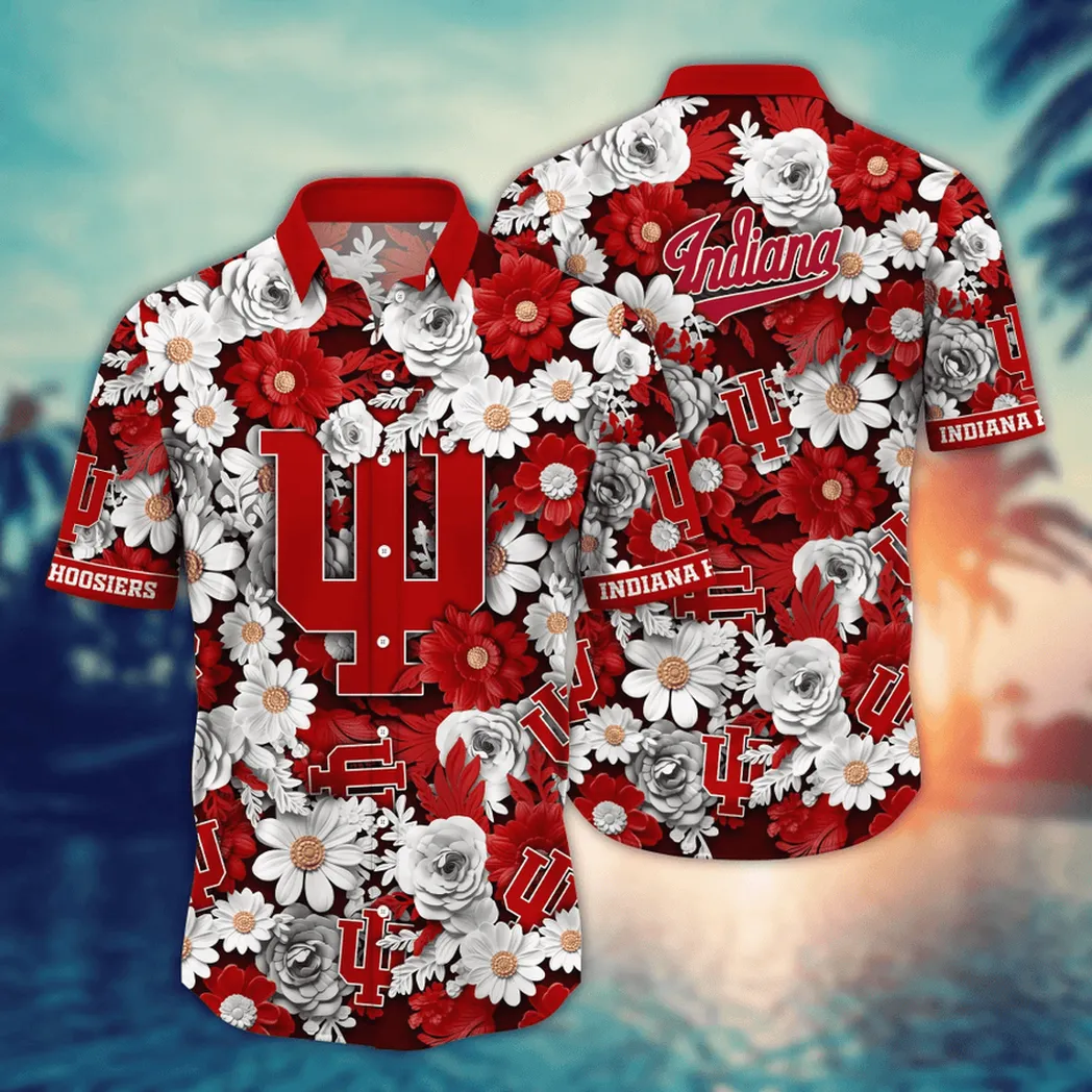 Indiana Hoosiers NCAA Flower Aloha Hawaiian Shirt, Summer Football Shirts VPHWA2451153990