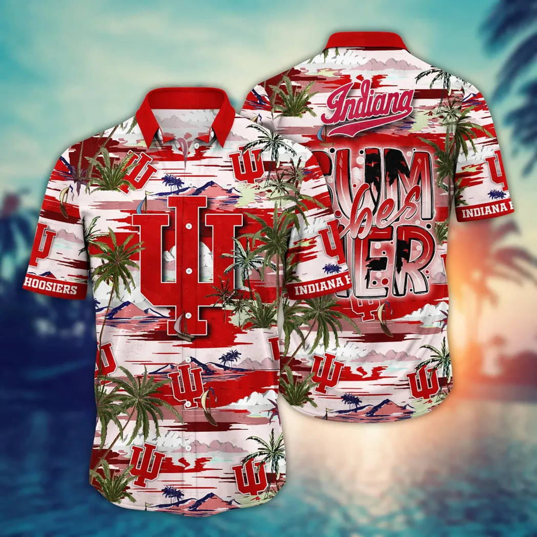 Indiana Hoosiers NCAA Flower Aloha Hawaiian Shirt, Summer Football Shirts VPHWA2451154027