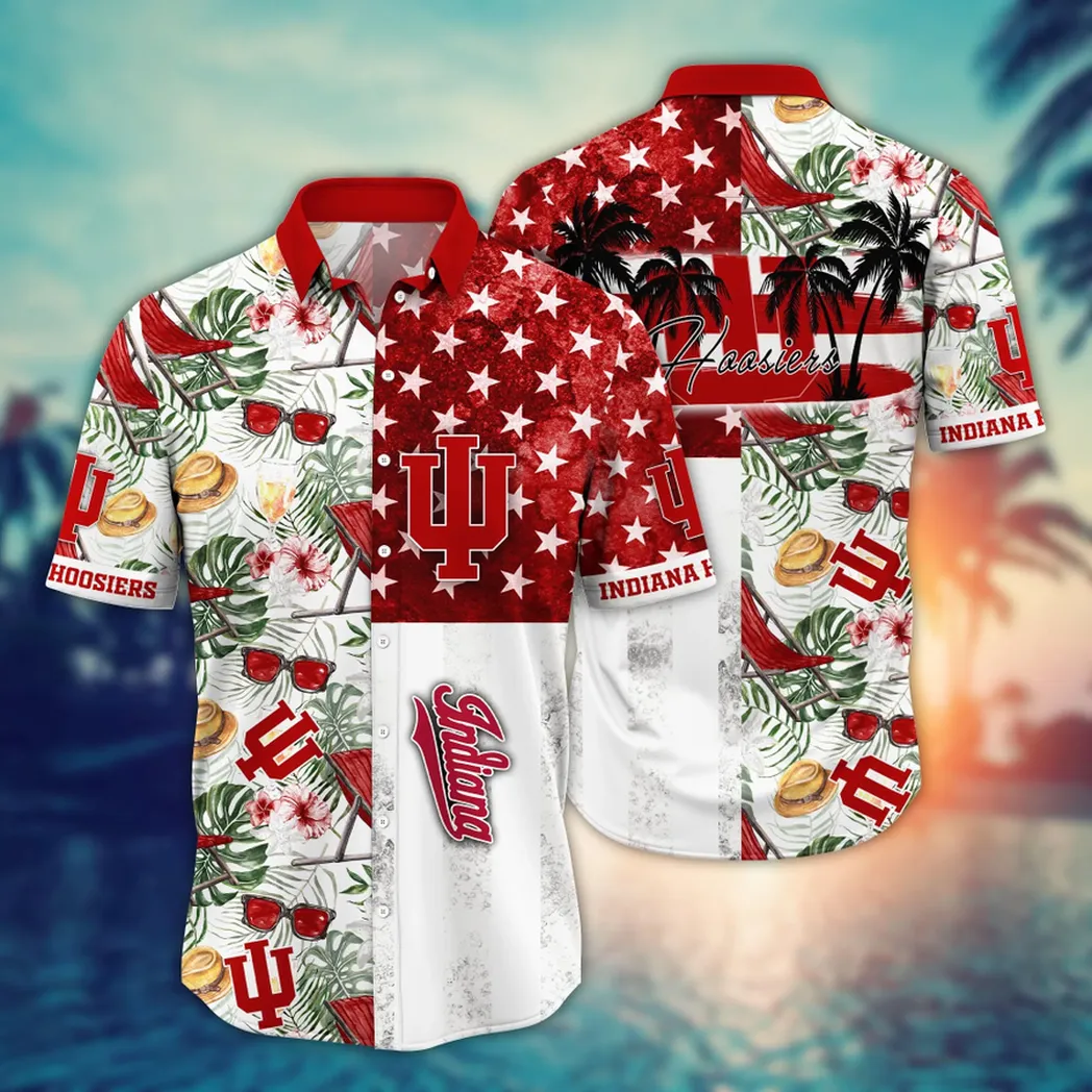 Indiana Hoosiers NCAA Flower Aloha Hawaiian Shirt, Summer Football Shirts VPHWA2451154165