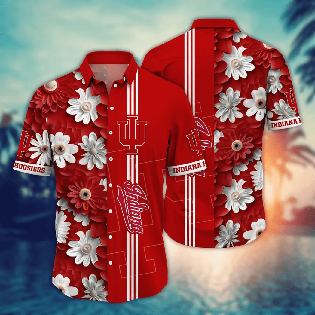 Indiana Hoosiers, Style Hot Trending Summer NCAA Flower Aloha Hawaiian Shirt, Summer Football Shirts VPHWA2451155161