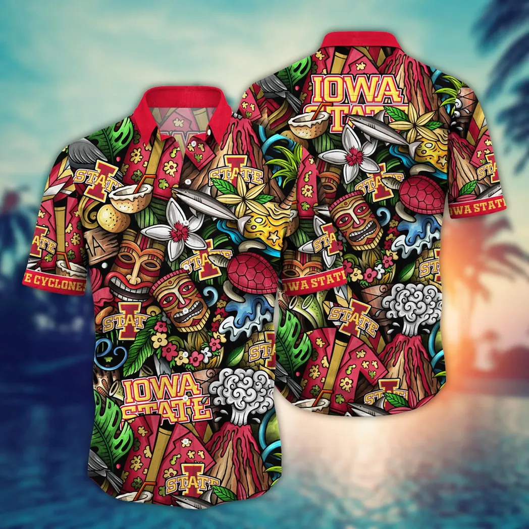 Iowa State Cyclones NCAA Flower Aloha Hawaiian Shirt, Custom Summer Football Shirts VPHWA2451154332