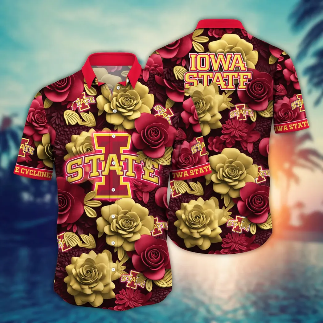 Iowa State Cyclones NCAA Flower Aloha Hawaiian Shirt, Summer Football Shirts VPHWA2451153944