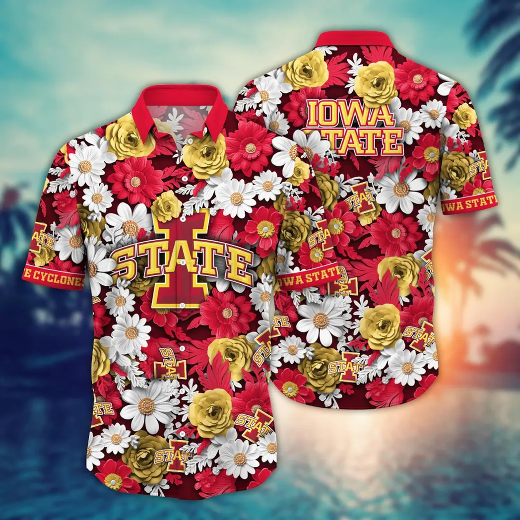 Iowa State Cyclones NCAA Flower Aloha Hawaiian Shirt, Summer Football Shirts VPHWA2451153950