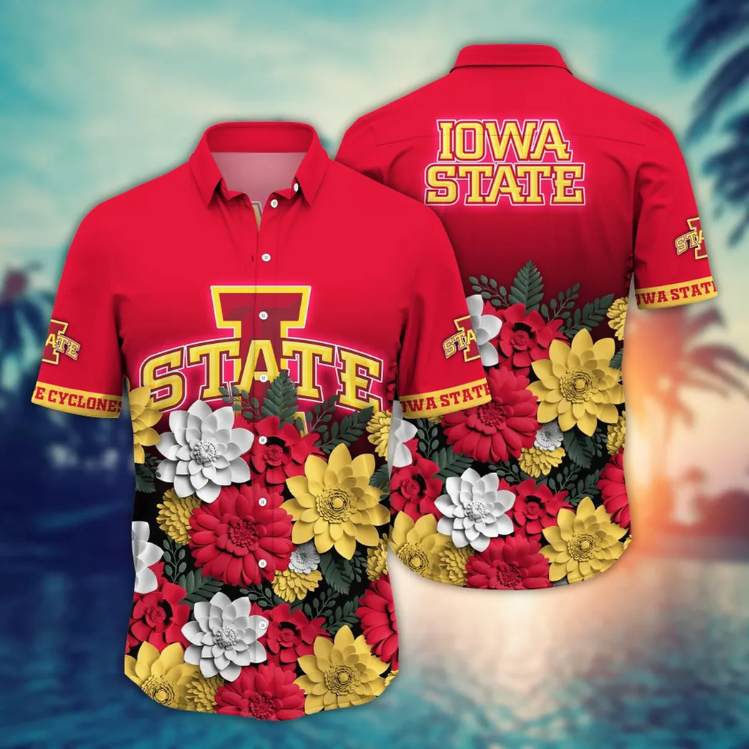 Iowa State Cyclones NCAA Flower Aloha Hawaiian Shirt, Summer Football Shirts VPHWA2451155078