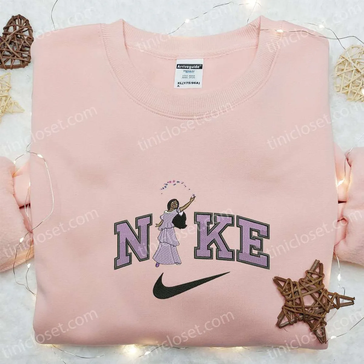 Isabela Madrigal x Nike Embroidered Shirt, Disney Encanto Embroidered Hoodie, Nike Inspired Embroidered Sweatshirt