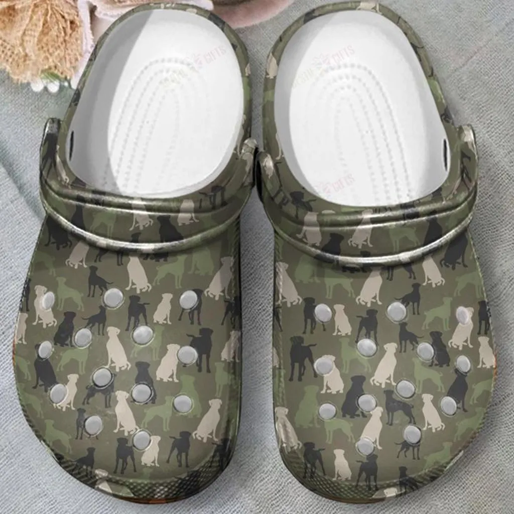 Jack Russell Camo Crocs Classic Clogs