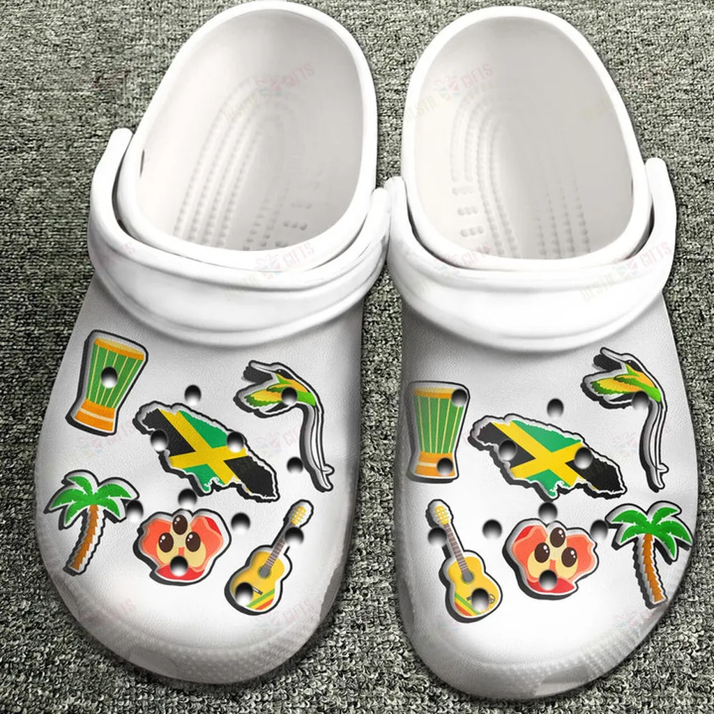 Jamaica With Symbols Crocs Classic Clogs