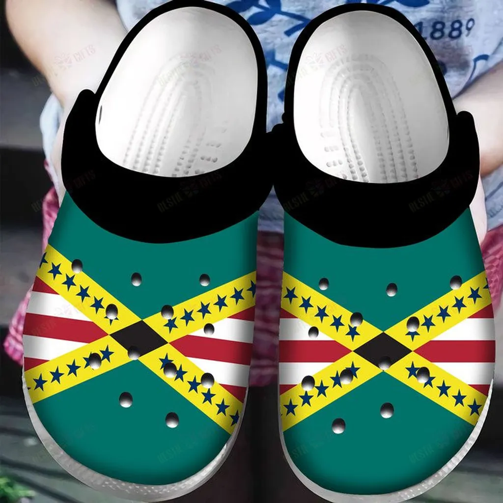 Jamaican American Flag Crocs Classic Clogs