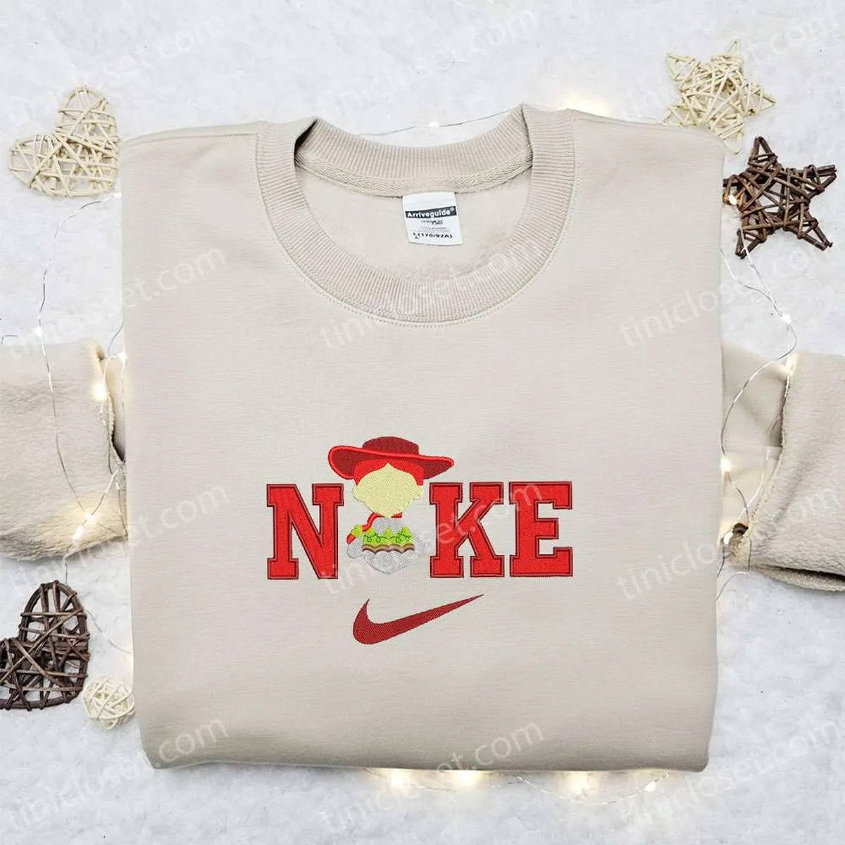 Jessi x Nike Embroidered Sweatshirt, Disney Characters Embroidered Shirt, Best Gift Ideas