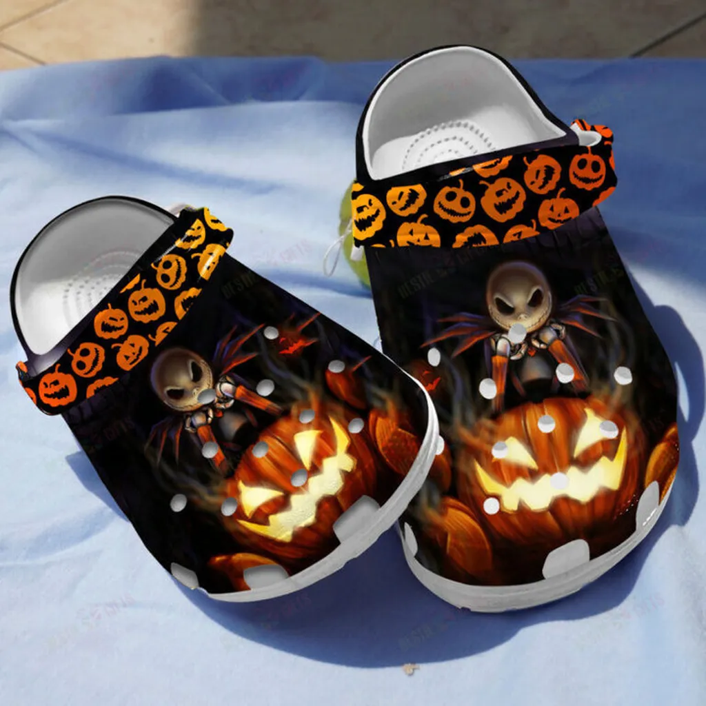 JK Pumpkin Crocs Classic Clogs